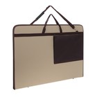 Папка А1 с ручками текстиль 890*630*30 мм Estado с карманом, бежевый/коричневый - фото 34681564