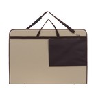 Папка А1 с ручками текстиль 890*630*30 мм Estado с карманом, бежевый/коричневый - фото 34681566