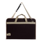 Папка для чертежей и рисунков для художников А3, 450 х 320 х 30 мм, с ручками, каркасная, с карманом, коричневая/бежевая, Estado - фото 20970894