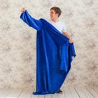 Плед с рукавами, цвет синий, 150х200 см, рукав — 27х52 см, аэрософт - Фото 2