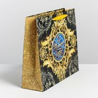 Пакет ламинированный горизонтальный «Новогодние вензеля», ML 8 × 27 × 23 см - Фото 2