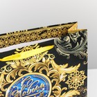 Пакет ламинированный горизонтальный «Новогодние вензеля», ML 8 × 27 × 23 см - Фото 3