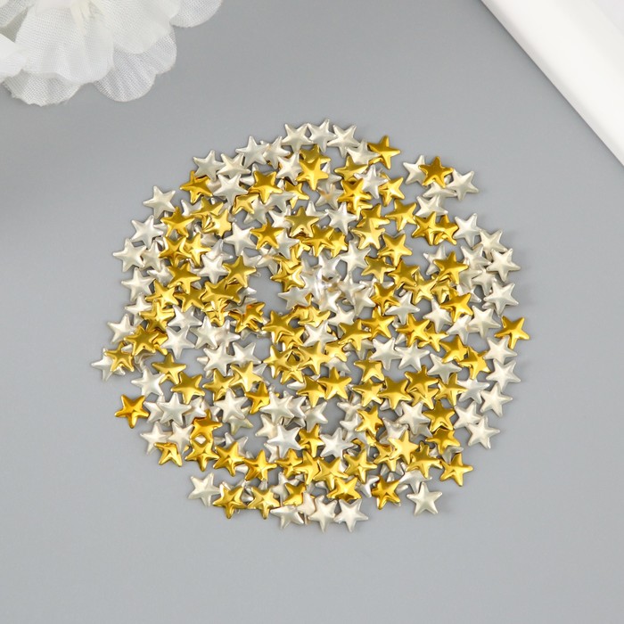 Декор для творчества металл "Звёзды" золото набор 300 шт 0,6х0,6 см - фото 1898232971