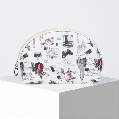 Набор косметичек 2 в 1, отдел на молнии, цвет серый