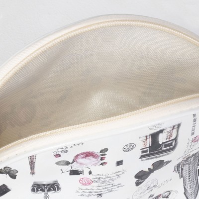 Набор косметичек 2 в 1, отдел на молнии, цвет серый