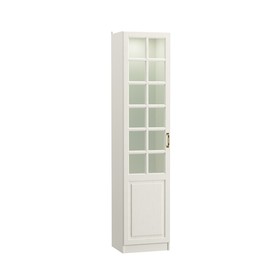 Шкаф-витрина Ливерпуль, 500х414х2203, Белый/Ясень ваниль