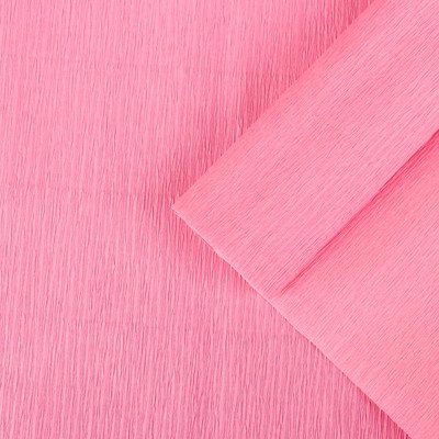 Бумага креп, простой, цвет бледно-розовый, 0,5 х 2,5 м