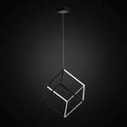Люстра Куб, 40Вт LED, 2600лм, 4000K, чёрный - фото 4220426