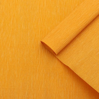 Бумага креп, простой, цвет оранжевый, 0,5 х 2,5 м