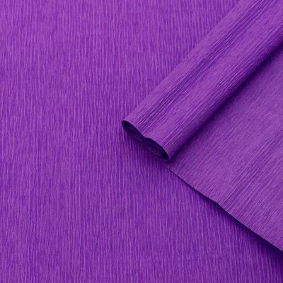 Бумага креп, простой, цвет сиреневый, 0,5 х 2,5 м