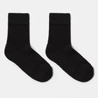Носки детские с махровым следом, цвет чёрный, размер 18-20 - Фото 1