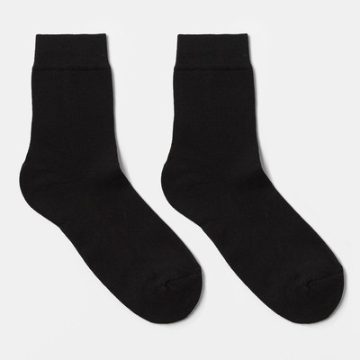 Носки мужские с махровым следом цвет чёрный, размер 29-31