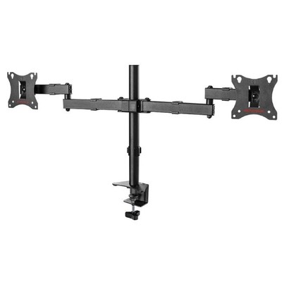 Кронштейн ARM Media LCD-T04, для 2-х мониторов,наклонно-поворотный,15"-32",до 2х7 кг,черный