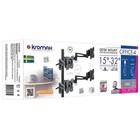 Кронштейн Kromax OFFICE-4, для 4-х мониторов, наклонно-поворотный, 15"-32",до 4х8 кг,черный - Фото 4