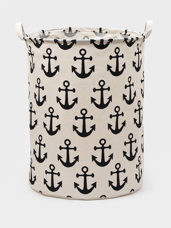 Корзина для белья Доляна «Якорь», 40×40×48.5 см, МИКС - Фото 1