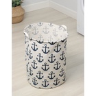 Корзина для белья Доляна «Якорь», 40×40×48.5 см, МИКС - Фото 4