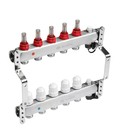 Коллекторная группа ONDO, 1"х3/4", 5 выходов, с расходомерами, нержавеющая сталь - Фото 2