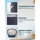 Корзина для белья Доляна «Пикколо», 30×30×40 см, с затяжкой, синяя - Фото 5