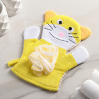 Мочалка-варежка детская для купания Доляна «Котик» - Фото 2