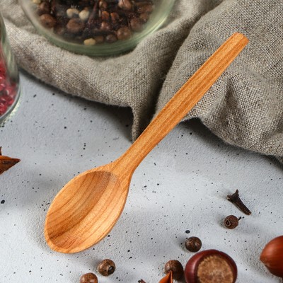 Ложка деревянная "Чайная", 11 х 2,5 см, массив черешни