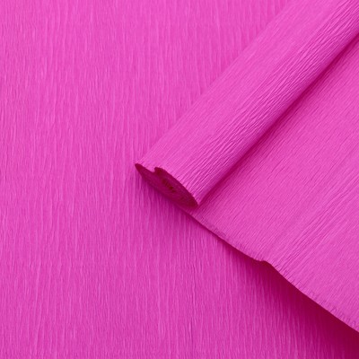 Бумага креп, простой, цвет розовый, 0,5 х 2,5 м