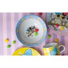 Набор детской посуды из керамики Доляна «Совы тинейджеры», 3 предмета: кружка 230 мл, миска 400 мл, тарелка d=18 см - Фото 16