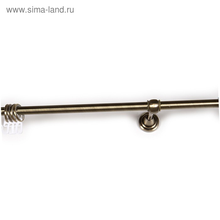 Карниз одинарный «Левша», ширина 180 см, d=16, цвет старое золото