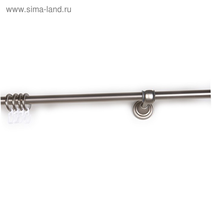 Карниз одинарный «Левша», ширина 200 см, d=16, цвет сатин