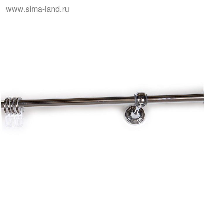 Карниз одинарный «Левша», ширина 280 см, d=16, цвет серебро глянец