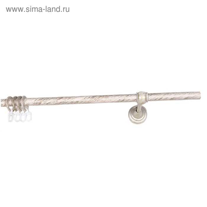 Карниз одинарный «Левша», ширина 280 см, d=16, цвет слоновая кость, золото