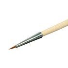 Кисть Колонок Круглая №0 (диаметр обоймы 1 мм; длина волоса 5 мм), деревянная ручка, Calligrata - Фото 2