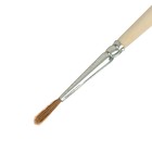 Кисть Колонок Круглая №1 (диаметр обоймы 1 мм; длина волоса 10 мм), деревянная ручка, Calligrata - Фото 2