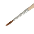 Кисть Колонок Круглая №2 (диаметр обоймы 2 мм; длина волоса 12 мм), деревянная ручка, Calligrata - Фото 2