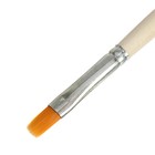 Кисть Синтетика Плоская № 6 (ширина обоймы 6 мм; длина волоса 10 мм), деревянная ручка, Calligrata - фото 8659142