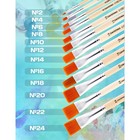 Кисть для рисования, Синтетика Плоская № 6 (ширина обоймы 6 мм; длина волоса 10 мм), деревянная ручка, Calligrata - Фото 3