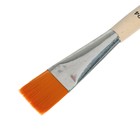 Кисть Синтетика Плоская №24 (ширина обоймы 24 мм; длина волоса 22 мм), деревянная ручка, Calligrata - Фото 2