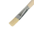 Кисть Щетина плоская №16 (ширина обоймы 16 мм; длина волоса 24 мм), деревянная ручка, Calligrata - Фото 2