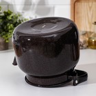 Чайник, 3.5 л, эмалированная сталь, коричневый - Фото 4