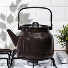 Чайник, 3.5 л, эмалированная сталь, коричневый - Фото 5