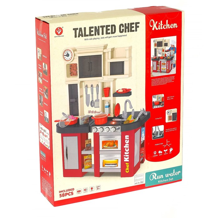 Игровой модуль кухня «Талантливый повар», со световыми и звуковыми эффектами, бежит вода из крана 45702