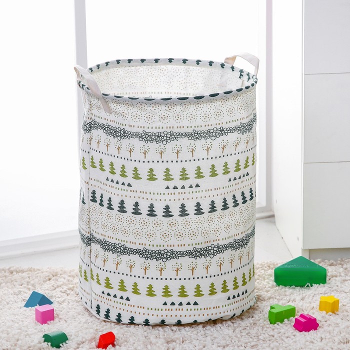 Корзина для игрушек «Лес», 35×35×44 см - Фото 1