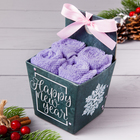 Набор махровых салфеток "Happy new year" 30х30 см-4шт, хлопок, 340 г/м2 - Фото 1
