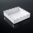 Коробочка для печенья с PVC крышкой, белая, 12 х 12 х 3 см - Фото 2