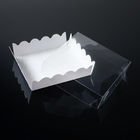 Коробочка для печенья с PVC крышкой, белая, 12 х 12 х 3 см - Фото 3