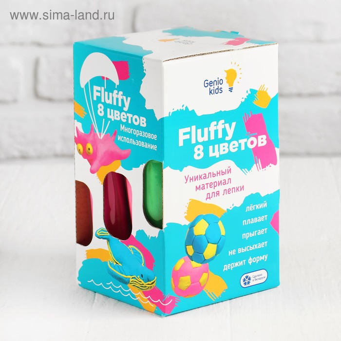 Воздушный пластилин для детской лепки «Fluffy 8 цветов» - Фото 1