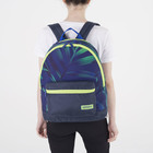 Рюкзак молодёжный, отдел на молнии, наружный карман, цвет синий - Фото 2