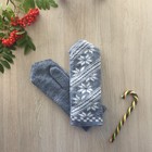 Варежки женские, цвет серый, размер 18 - Фото 2