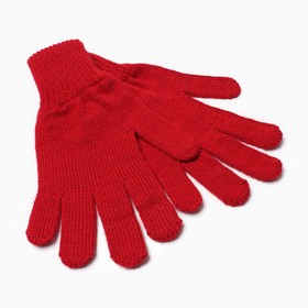 Перчатки женские, цвет красный, размер 18