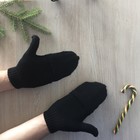 Перчатки (Митенки) женские, цвет чёрный, размер 18 - Фото 3