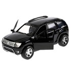 Машина металлическая Renault Duster, 12 см, открывающиеся двери, инерционная, цвет чёрный - Фото 1